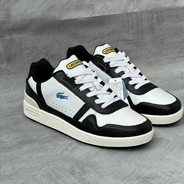 LACOSTE T-CLIP 123 6 SMA (BLACK/WHITE/YELLOW)