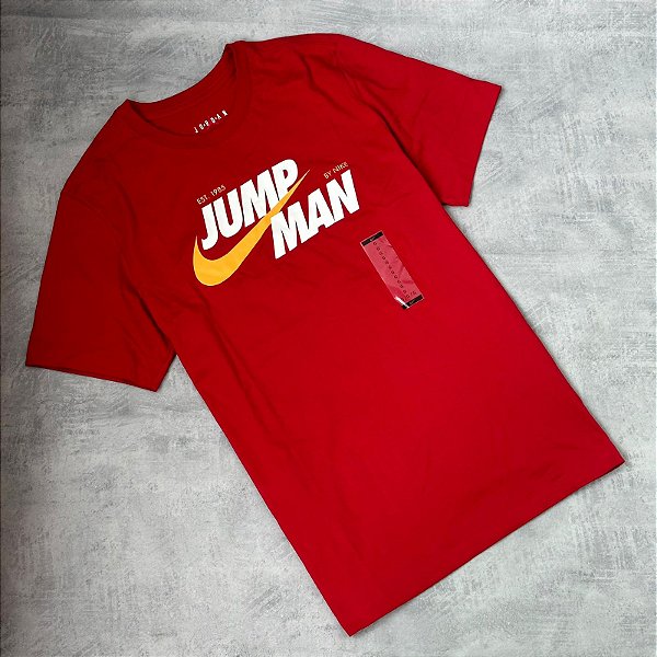 CAMISETA JUMP MAN VERMELHA