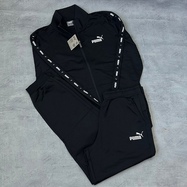 CONJUNTO PUMA FAIXA PRETO(TRACKSUIT)