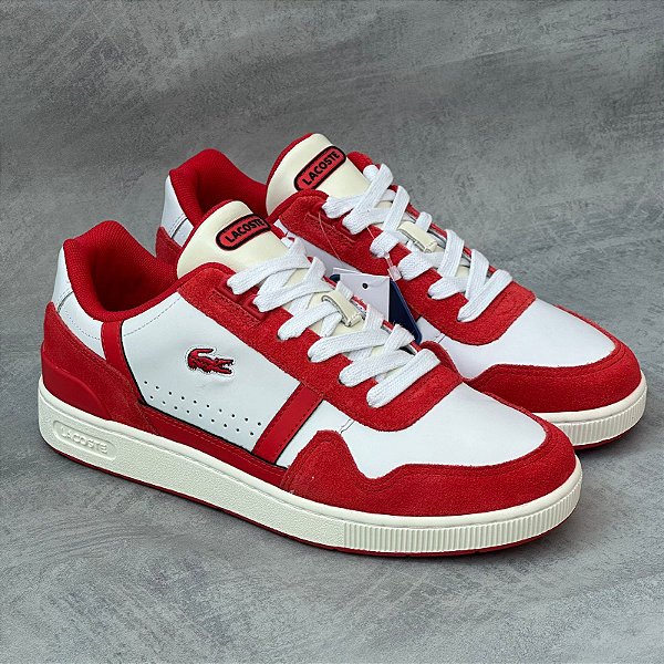 Lacoste T-clip - Vermelho + Branco