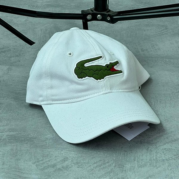 BONÉ LACOSTE BIG CROC BRANCO