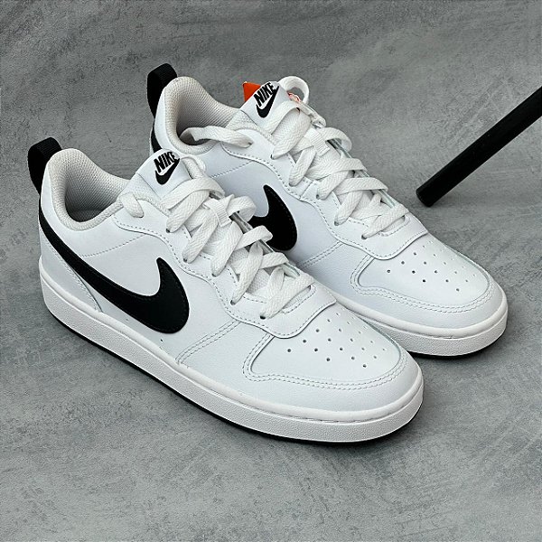 Nike Court Borough Low -Branco+Preto