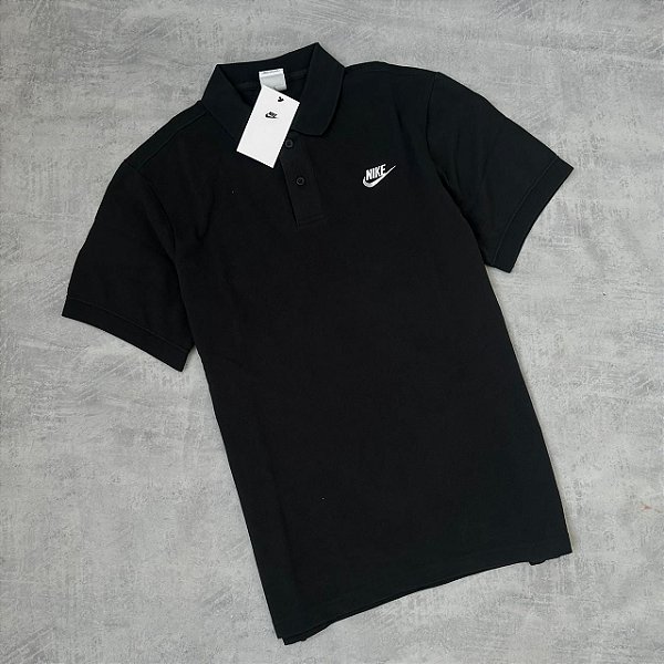 POLO NIKE SPORTWEAR PRETA(SIMBOLO PEQUENO)