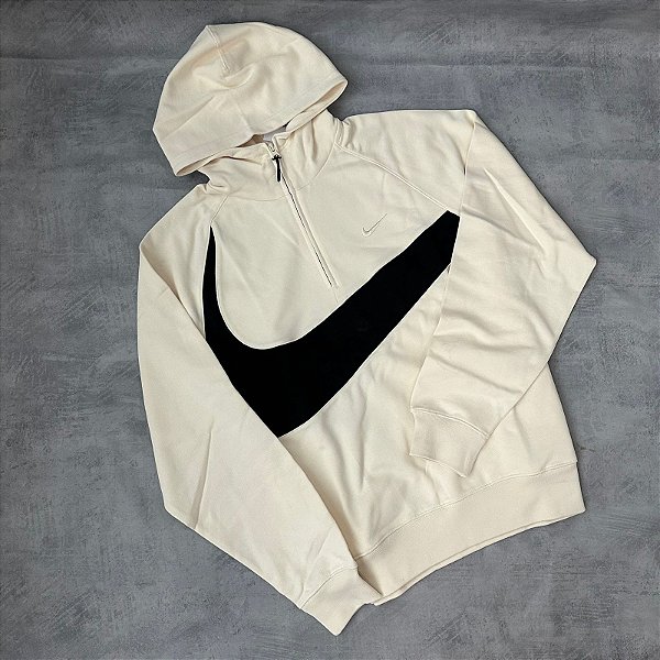 Blusão nike big swoosh masculino (CREME)