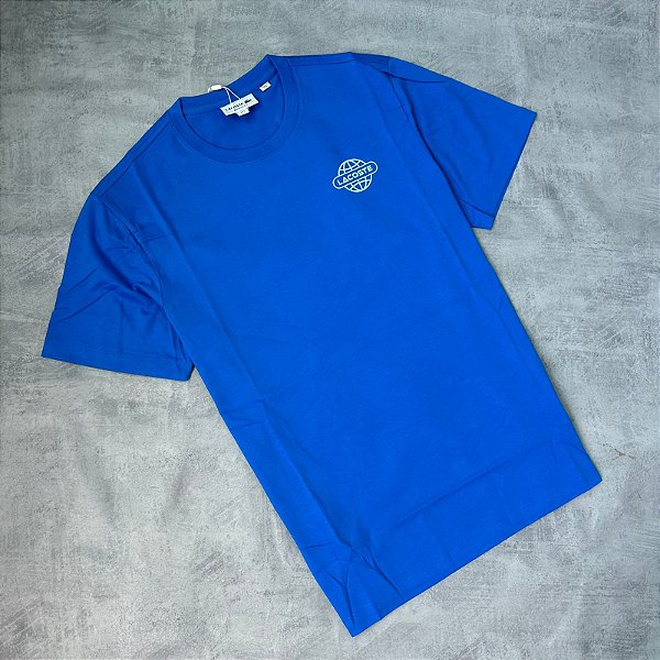Camisa Lacoste World - Azul