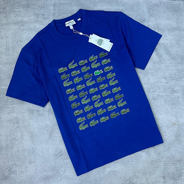 CAMISA LACOSTE AZUL ROYAL (LOGO NO CENTRO)