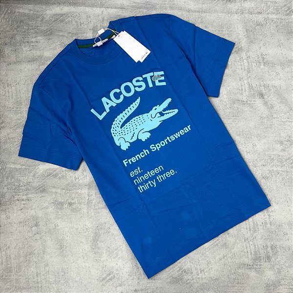CAMISETA LACOSTE FRENCH SPORTWEAR (AZUL)
