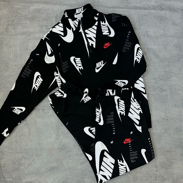 Conjunto Nike NSW Club Fleece Shoebox (PRETO)