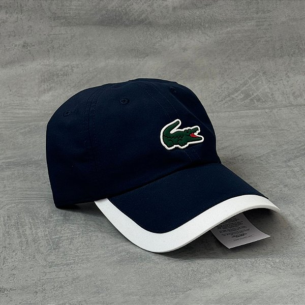 BONÉ LACOSTE TIRA CONTRASTE AZUL MARINHO 2024
