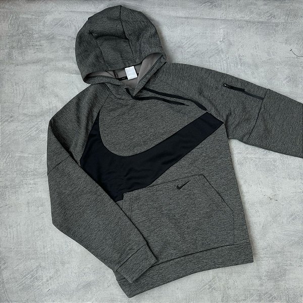 Moletom Nike Therma-FIT Swoosh - chumbo