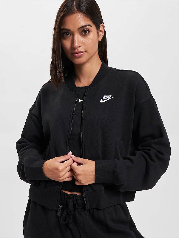Jaqueta Nike Sportwear Club Cropped - Preto