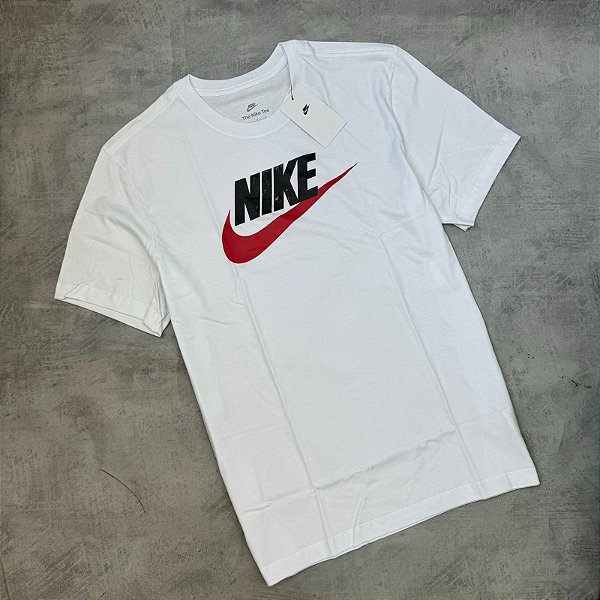 Camiseta Nike Sportwear Icon - Branco+vermelho