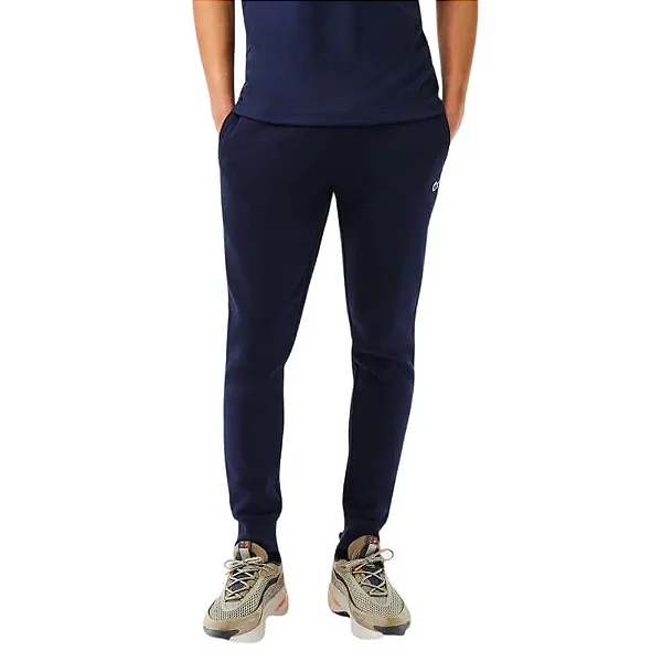 CALÇA LACOSTE PIQUET EM ALGODÃO (PRETO)