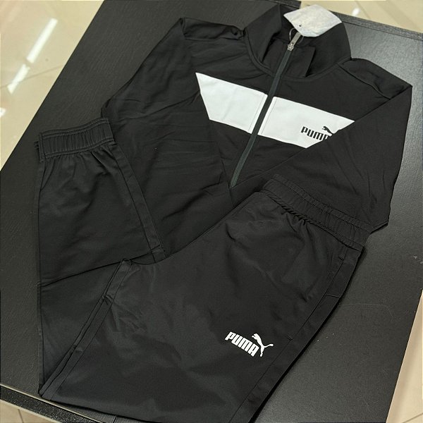Conjunto Puma Track Preto+branco - 845844-01