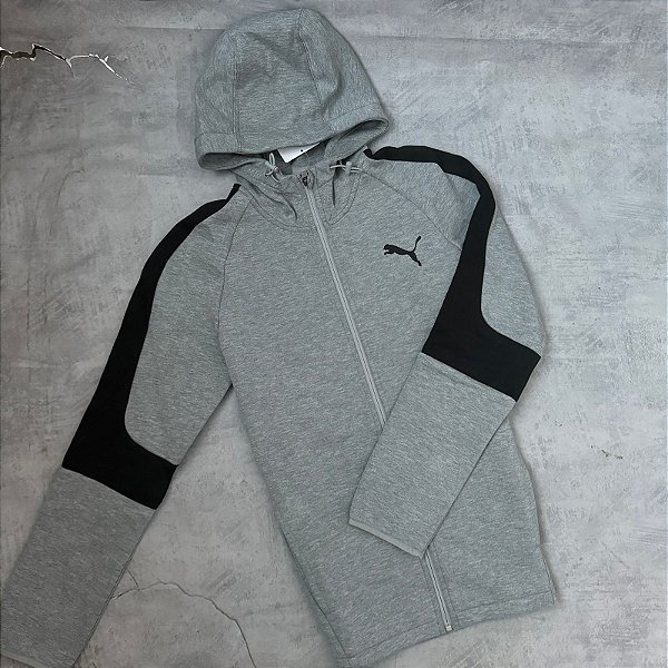 Jaqueta Puma Evostripe -  Cinza+Preto