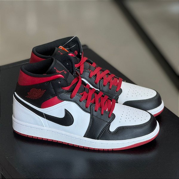 Jordan 1 Mid Gym Red Black Toe Men's - DQ8426-106