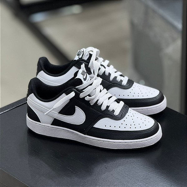Tênis NIKE W COURT VISION LO Preto+Branco