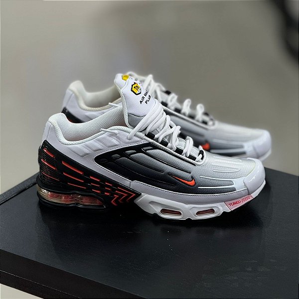 Nike Air Max Plus 3 White Black Team Orange Men's