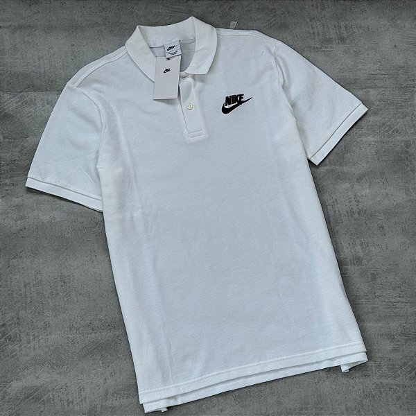 Camisa Polo Nike Sportwear Branco - Simbolo grande