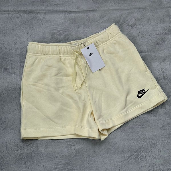 Shorts Nike Sportswear Club Fleece Feminino Off White