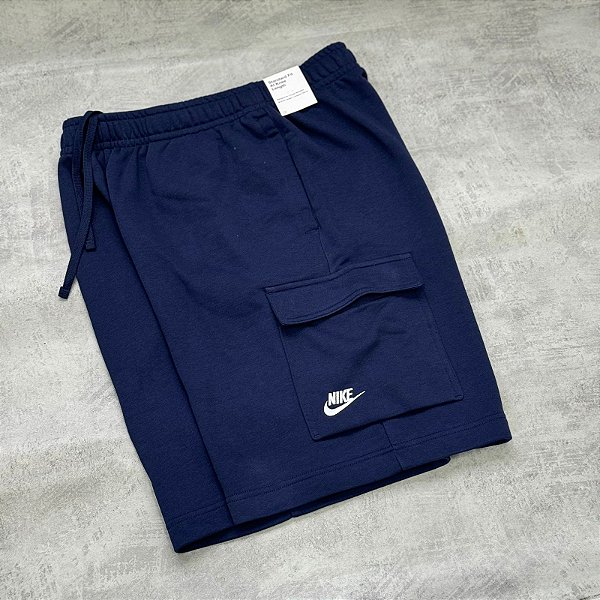 Bermuda Nike Sportwear Moletom (Azul Marinho )