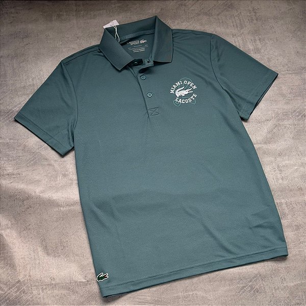 Camisa Polo Lacoste Miami Open-Verde