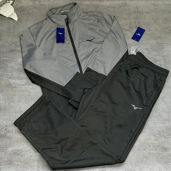 Agasalho mizuno masculino - Cinza e chumbo