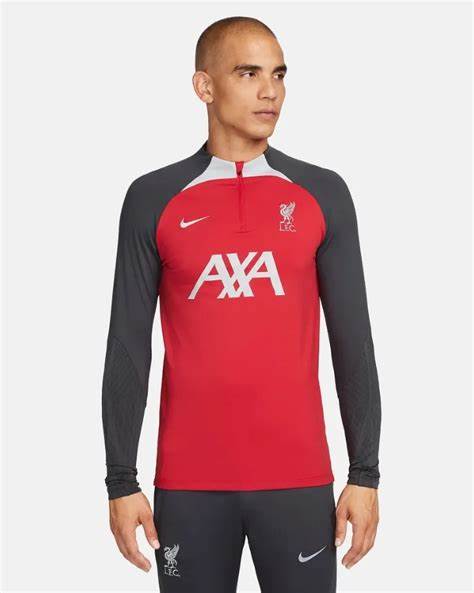 Camiseta Nike Liverpool.Strike - Vermelho e chumbo