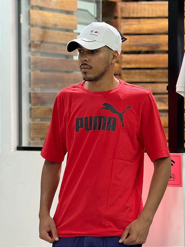 Camiseta Essentials ESS Logo | Vermelho | PUMA