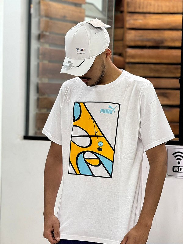 Camiseta Puma Graphic Court - Branco