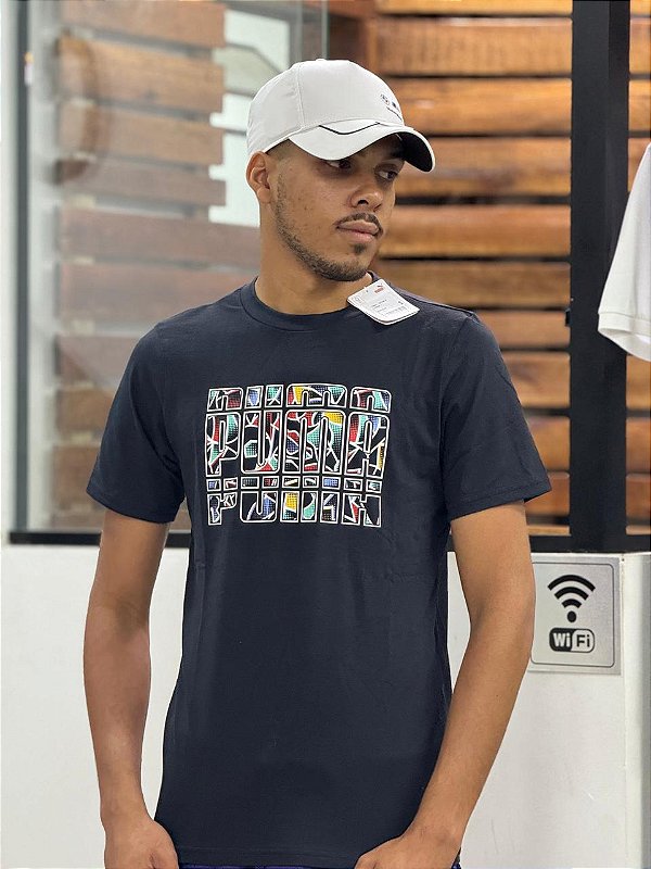 Camiseta Puma Graphics Summer - Masculina PRETO