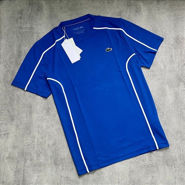 Camiseta lacoste sport color Block 2024- Azul royal