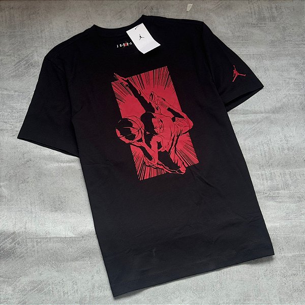 Nike Jordan MJ Dunk Tee Black/Gym Red/Gym Red