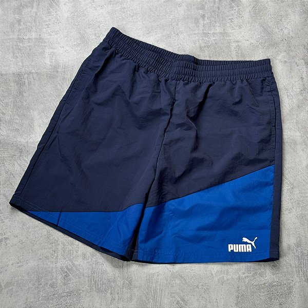 Short Puma Power colourblock -Azul marinho+ azul royal
