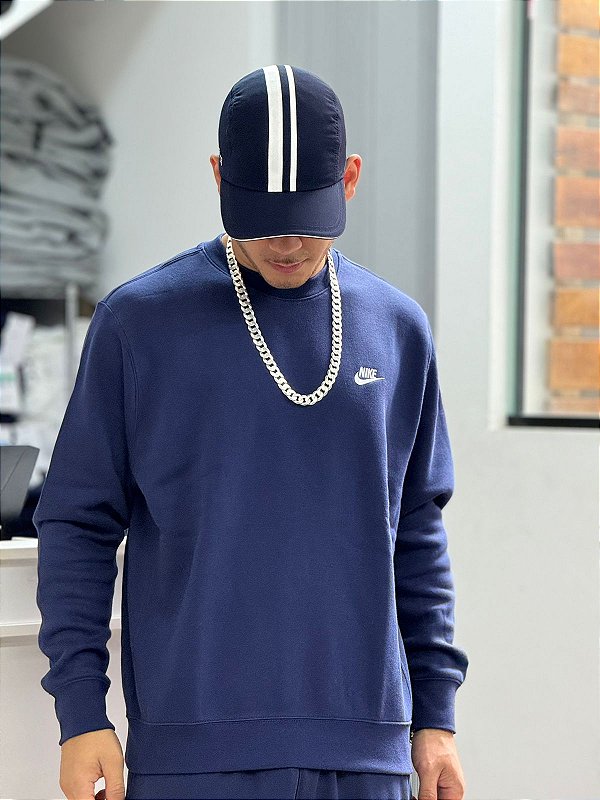 Moletom Nike Sportswear Club Azul Marinho