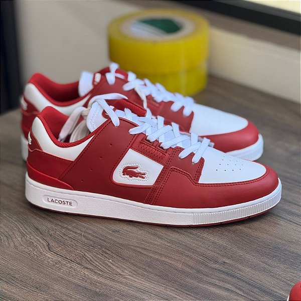 Tenis Lacoste Court Cage - Vermelho e Branco