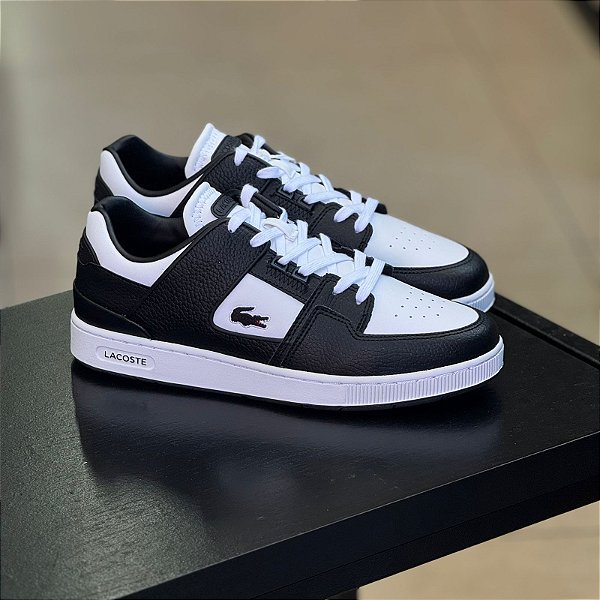 Tênis Lacoste Court cage- Preto e branco