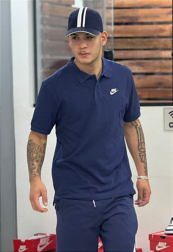 Polo nike sportwear simbolo pequeno-Azul marinho