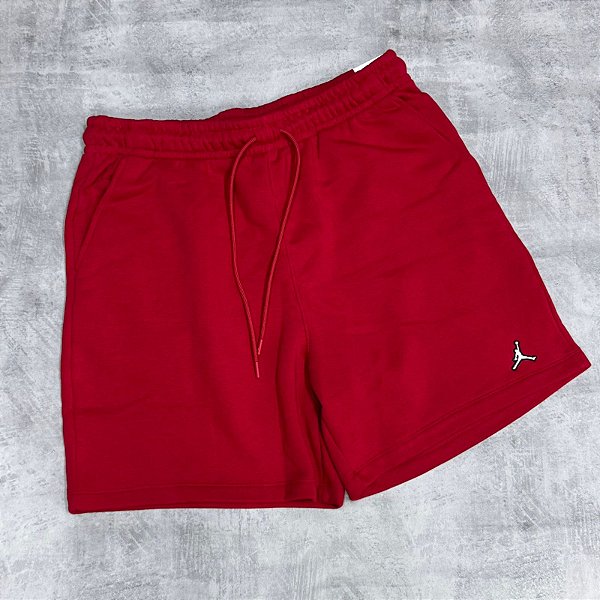 Bermuda jordan fleece vermelha - dq7470-687