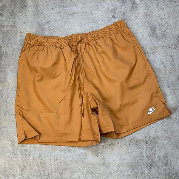 Short Nike Club Flow Masculino - Marrom