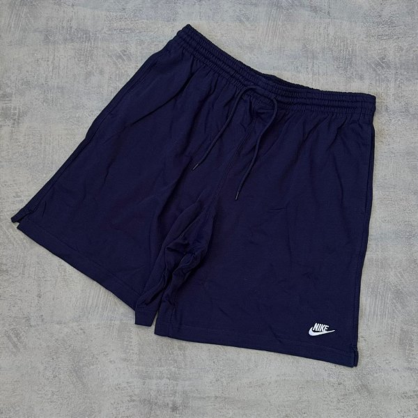 Shorts Nike Club Moletom - Azul marinho