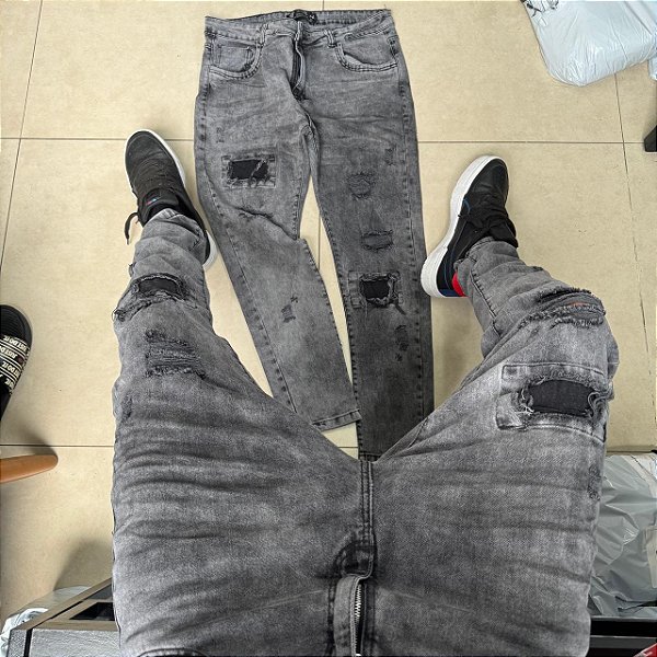 Calça Jeans Marmorizado