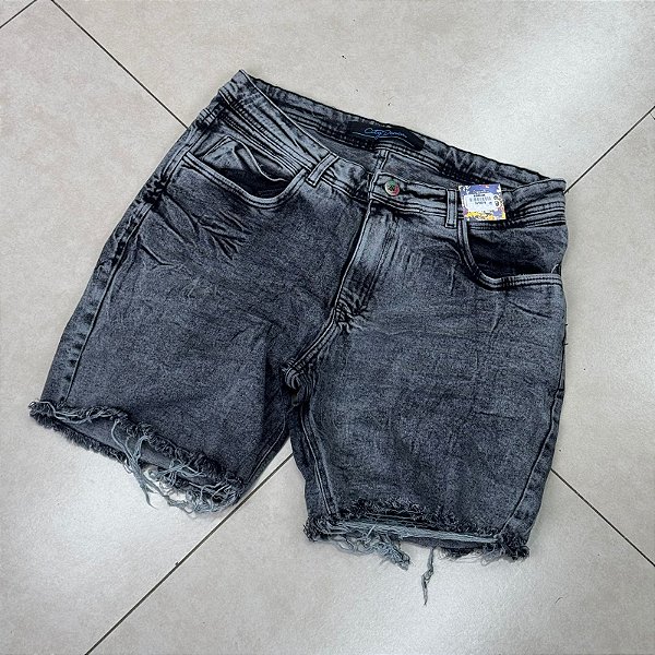 Bermuda jeans cinza escuro - 8019