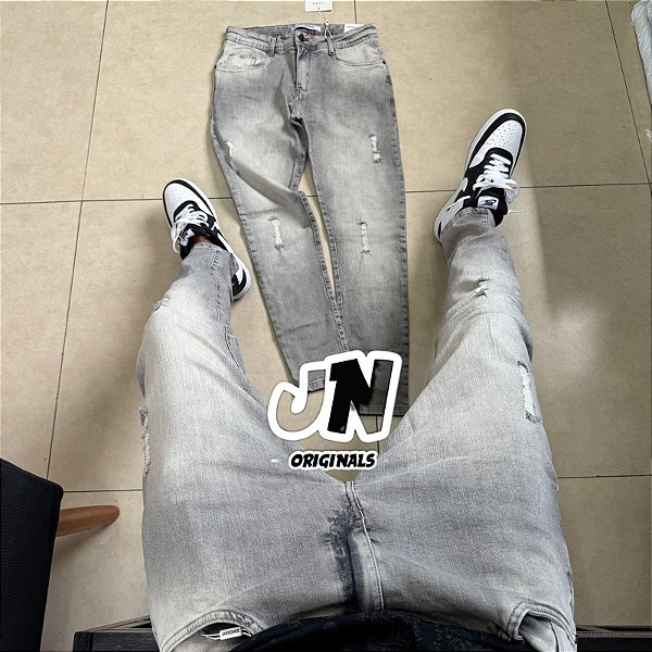 Calça jeans Jay jones cinza claro - 7914