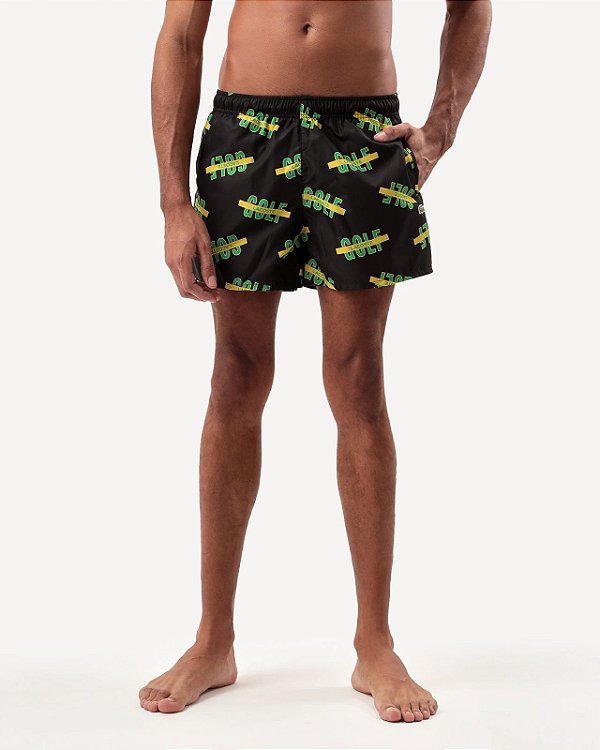 Bermuda Lacoste Gol-Preto+Verde