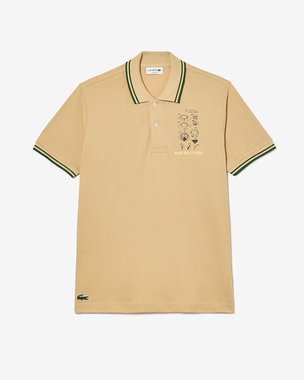 Camisa Polo Lacoste did it first - caramelo