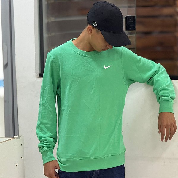 Moletom Nike Mini Swoosh Verde claro -637902-363