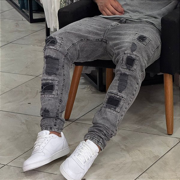Calça jeans premium patch-0011