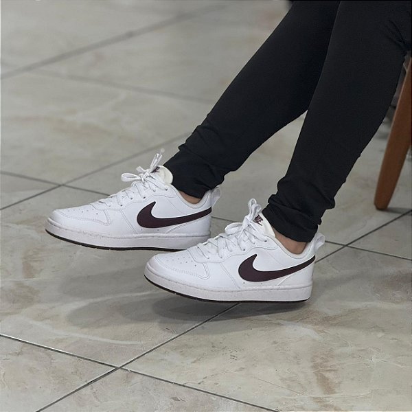 Tênis Nike Court Borough Low Recraft-White\Brown