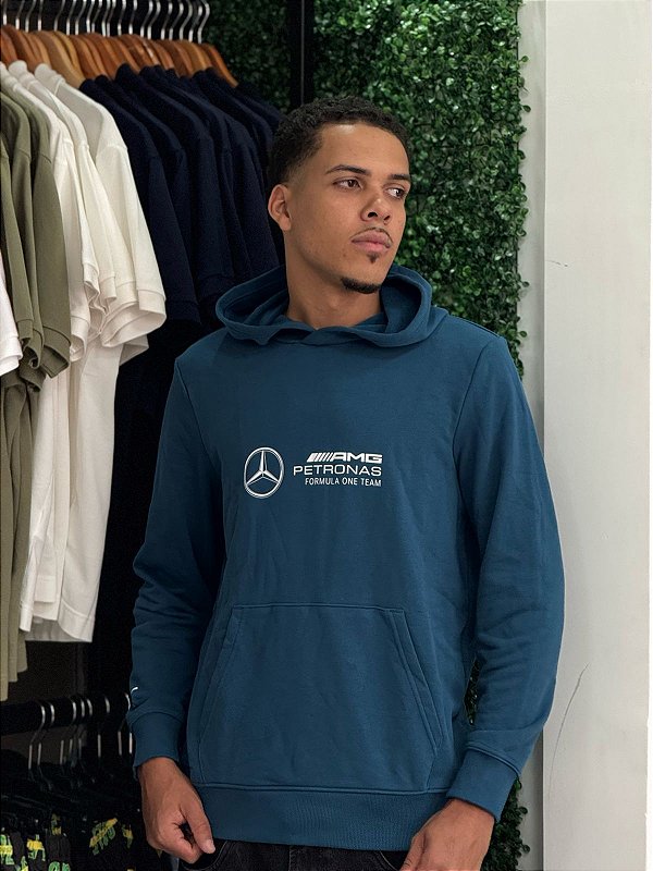 Moletom Mercedes AMG Petronas Motorsport - Azul ciano